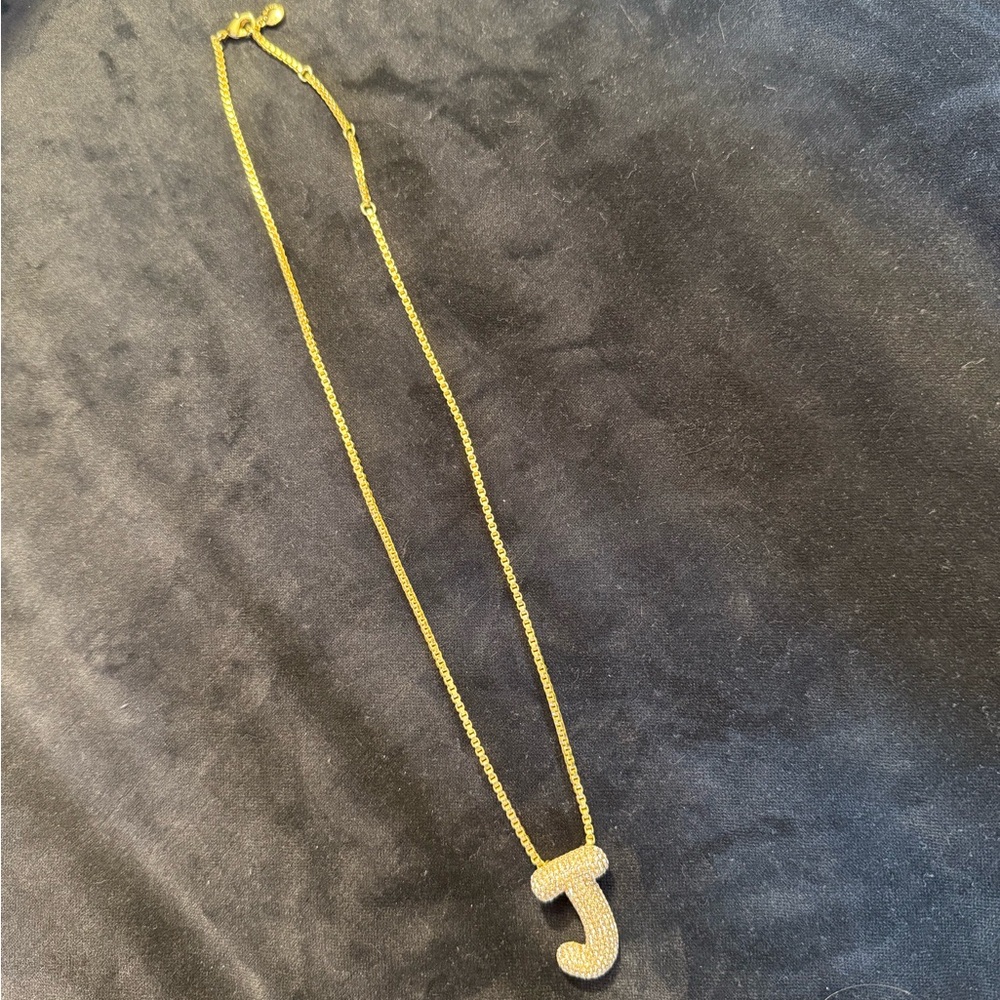 BaubleBar Bubble J Initial Necklace
